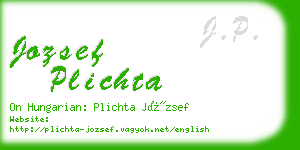 jozsef plichta business card